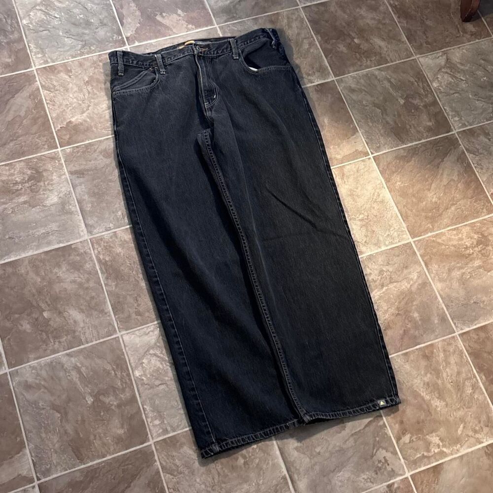 Vintage 2000s Y2K Levi's Silver Tab Baggy Black Jeans, Like New, Size 38x32